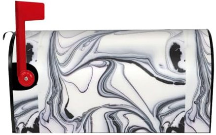 Black and White Paint Mixed Print Email Cover Magnetic email Protection Cover, Outdoor Decoration Garden Decoration