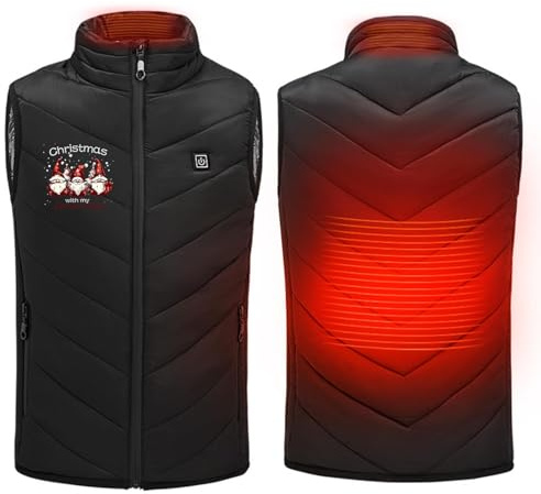 Gilet Chauffant Electrique Enfants Sans Manche Garçons Filles Veste Chauffant Manteau Doudoune Chauffant avec 2 Zones de Chauffage pour Le Travail en extérieur Tenue Quotidienne Ski Équitation Moto