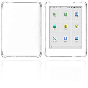 Case for MEEBOOK M8/M8C 7.8 eReader, WUNIAK Airbag Drop-Proof Design Thin Slim Lightweight Scratch Proof,Durable Protection Silicone Rubber TPU Cover for MEEBOOK M8/M8C(Clear)