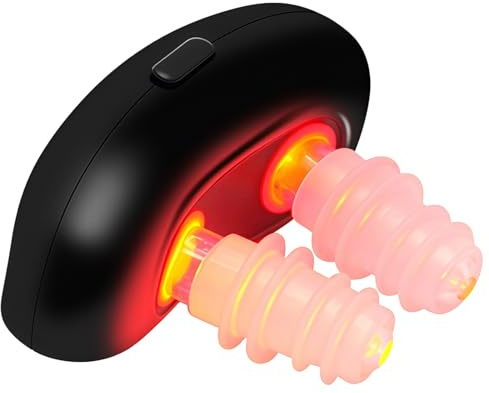 yeeplant Instrument nasal de thérapie rouge clair, 8 cm x 0,1 cm x 13 cm, pour sinus du nez et thérapie rouge clair, design de bouchons d'oreille portables, dispositif USB rechargeable