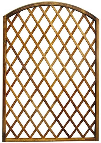 Panneau grillagé Lasa impregnatio en bois de pin lourd arc 90 x 90 cm – cadre 3,5 x 3,5 cm