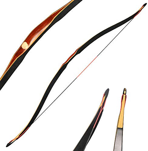 ZSHJGJR Archery Arc Traditionnel Arc en Bois à la Main Arc de Chasse Arc à la Main Mongole à la Main 30lbs 35lbs 40 lbs Arc Recurve Laminé Traditionnel (30lbs)