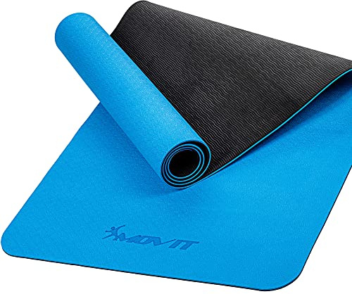 MOVIT Tappetino da Yoga - in TPE, Pieghevole, Antiscivolo, Grande, Lavabile,190x100 cm/190x60cm, Spessore 0,6 mm, 12 Colori - Tappeto Palestra, Materassino da Fitness, Pilates, Ginnastica, Yoga Mat