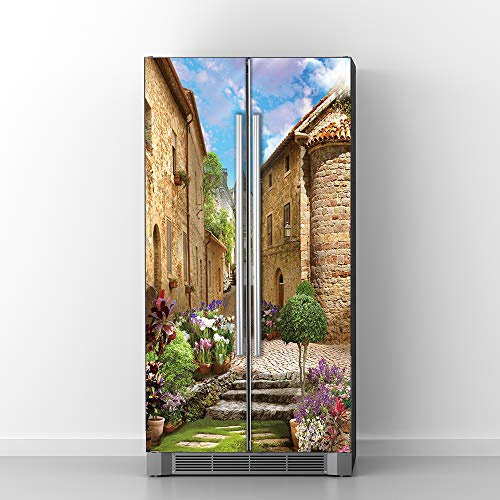 Adhesivo de vinilo 3D de arte moderno para puerta, despegar y pegar, calcomanías de vinilo extraíbles para decoración del hogar, murales de puerta, nevera, póster de papel de pared, 32,3 x 78,7/82 x