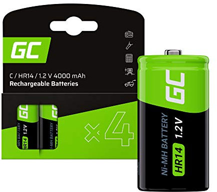 Green Cell Wiederaufladbare Marke Modell Akku Akumulatorki 4X C R14 HR14 NI-MH 1,2 V 4000 mAh