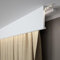 PROVISTON | Vorhangleiste | Polystyrol | 40 x 120 x 2000 mm | Weiß | Indirekte Beleuchtung | Stuckleiste