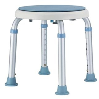 TalkJoy Stabiler 360° drehbarer Duschhocker Duschstuhl Drehstuhl Dusche Badewanne HÖHENVERSTELLBAR Hocker Bad Senioren geeignet