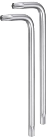 QUARKZMAN 2 Piezas de Llave de Estrella Torx T30 a Prueba de Manipulaciones, Llave en Forma de L de 6 Puntos de Acero Cromado-Vanadio