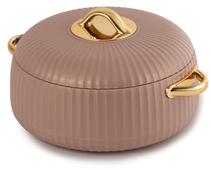 Cello Aurum Lyxig inre rostfritt stål isolerad hot-pot 1250 ml, beige | enkelt grepp lock & frim vridlås | BPA-fri, hållbar, lämplig för varm och kall | Hot Box för kök | Hot Pot för hem