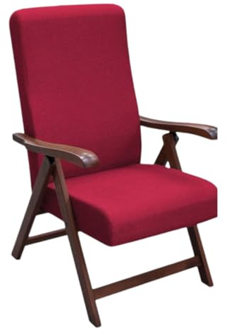Sicignano Poltrona California Bordeaux Noce – Legno Faggio, Reclinabile 4 Posizioni, Imbottitura Alta Densità, Braccioli Artigianali, Schienale Ganciabile, Made in Italy, 65 × 75 × 112 cm