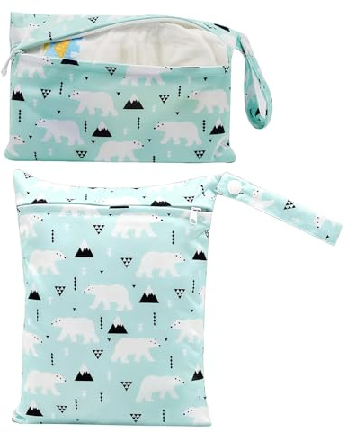 Borsa per pannolini, lavabile, riutilizzabile, organizer per la cameretta dei bambini, borsa per il cambio del bambino, per costumi da bagno e pannolini