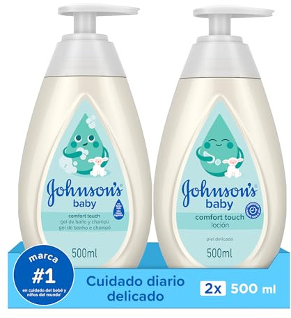 Pack Johnson's Baby CottonTouch - Gel de Baño y Loción Hidratante con Algodón
