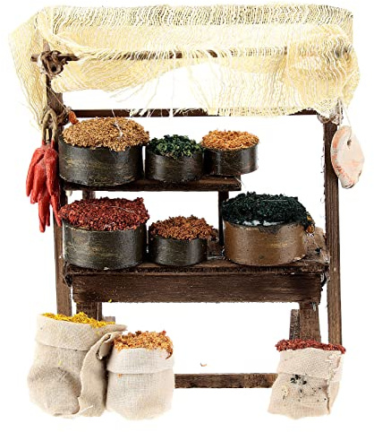 Holyart Krippen im neapolitanischen Stil: Marktstand orientalisch für neapolitanische Krippe, 6-8 cm