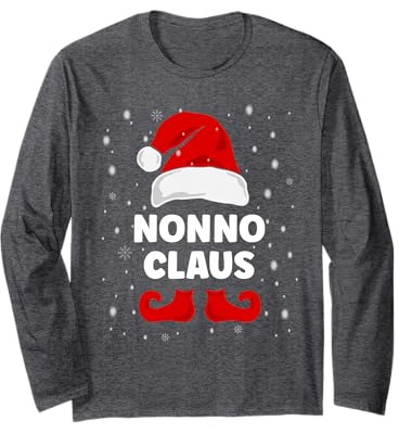 Nonno Claus Natale Maglione Famiglia Divertente Natalizia Maglia a Manica