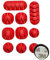 10 Stück Kabelhalter Set rot selbstklebend 3M Kabelclips Kabelführung Kabelmanagement für den Schreibtisch USB Ladekabel Kabelklemmen Stromkabel Audiokabel
