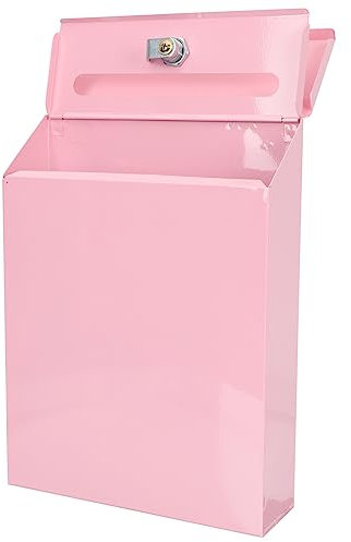 Baluue Caja de buzón con taquilla, cierre de buzón, suministro de cartas, caja de propuestas, accesorios para el hogar, soporte para periódicos, oficina, montado en la pared, cerradura de seguridad de