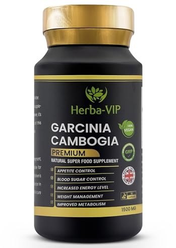 Garcinia Cambogia Premium – UK Formulated Natural Food Supplement – Vegan & Vegetarian – Suitable for Men & Women - Appetite Suppressants - Weight Loss Capsules - Energy Booster