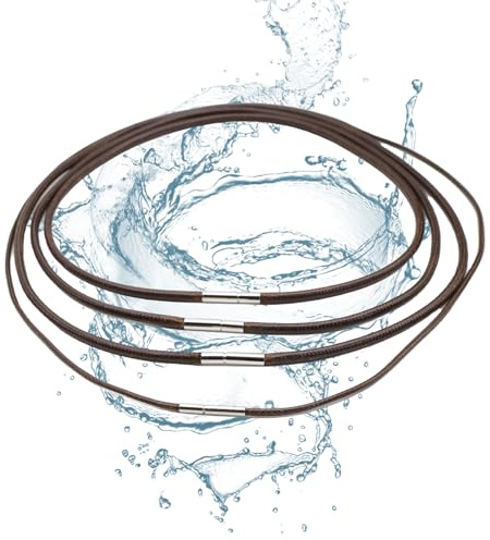 Lot De 4 Cordon Cuir Pour Collier, Cordon Collier Pour Pendentif, Chaîne Homme, Tour De Cou Bijoux Commodité, Ciré Tressé Durable, Convient Aux Hommes Et Aux Femmes (Marron)