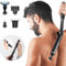 SH-RuiDu Rasoir électrique pour le dos pour homme, tondeuse 4 en 1 pour homme IPX6, étanche, kit de toiletteur sans fil rechargeable avec poignée d'extension réglable pour le corps, les parties