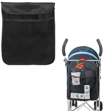 1 Stück Kinderwagen Organizer,Universelles Einkaufsnetz & Stroller Organizer mit Multifunktions-Tasche für Buggy & Baby-Kinderwagen, einkaufsnetz,kinderwagen organizer