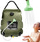 MIUUIPI Ducha de camping, bolsa de ducha solar, saco de ducha de agua caliente para exteriores, saco de ducha solar portátil, saco de agua solar para jardín, camping, senderismo (verde)