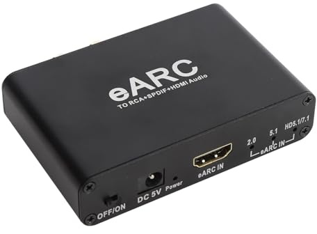 HD Multimedia -Arc -Sound -Extraktor, EARC - -Konverter Zum -Soundsystem Soundbarlautsprecherverstärker mit Mehreren Ausgangsschnittstellen für Flexible Konnektivitätslösungen