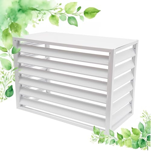 Dnowegas cubierta aire acondicionado aluminio L100*W50*H70(1.5P) extiende la vida útil del aire acondicionado reducir el ruido fácil de instalar y sin mantenimiento embellecer la fachada