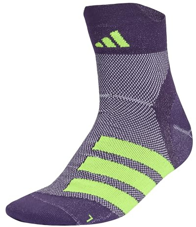adidas Unisex adulto RUNxADIZERO Sock 1PP, aurora plum/white/solar yellow, 37-40