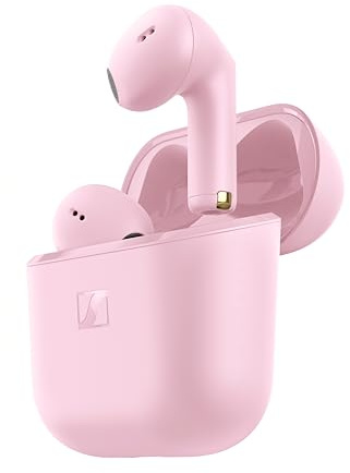 Sennheiser ACCENTUM - Auricolari wireless aperti, design aperto, suono dinamico e Bluetooth 5.3, resistenza agli spruzzi IPX4, durata della batteria 28 ore e custodia di ricarica USB-C - Sakura