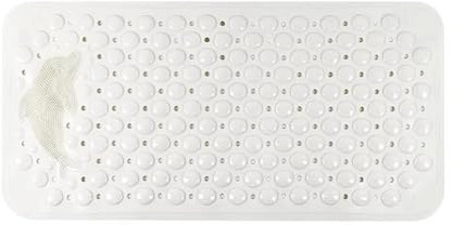 Hemmabruk med sugkoppsmatta for badrum, toalett, duschrum och fallskyddsmatta(White,54 * 85cm)