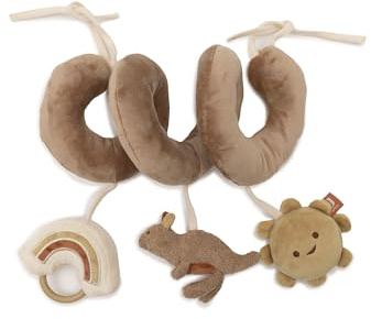 Jollein Activity Spiral Baby - Kangaroots - Baby Toy for Car Seat & Playpen - With Attachment Loops - Stimulates Senses & Motor Skills - Sensory Baby Toy