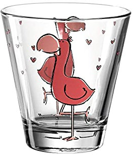 Leonardo Bambini Trink-Glas, Kinder-Becher aus Glas mit Tier-Motiv, spülmaschinengeeignetes Saft-Glas, 1 Stück, 215 ml, 017904