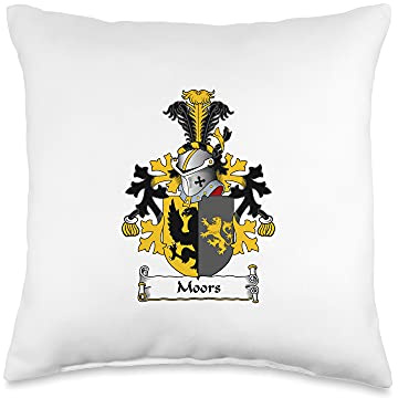 Moors Coat of Arms - Family Crest Throw Pillow