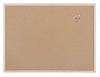 BoardsPlus Pannello in sughero, autorigenerante con struttura in legno di pino, legno, 80 x 60 cm