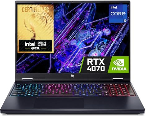 acer Predator Helios Neo 16 ‎PHN16-72 Gaming Laptop - Intel Core i9-14900HX, 16GB, 1TB SSD, NVIDIA GeForce RTX 4070 8G, 16 WUXGA IPS 240Hz, Windows 11, Black