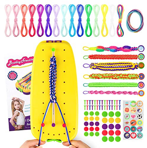 TOYESS DIY Freundschaftsbänder Bastelset Set Mit Zubehör, Freundschaftsarmband Selber Machen, Armbänder Basteln Mädchen für 6 7 8 9 1 0 11 Jahre, Geschenke Mädchen für Geburtstags