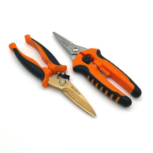 Universalschere Allzweckschere Multifunktionsschere (2er SET Edelstahl/Titanbeschichtet)