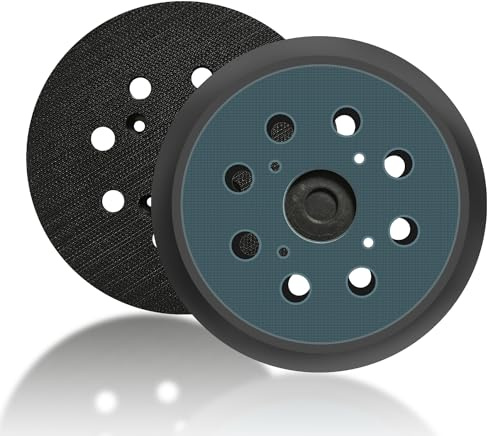 6 stycken 125 mm 8 håls slipplatta ersättningsdynor ersättnings-slipplatta kardborreband slipplatta ersättning (4 skruvar)