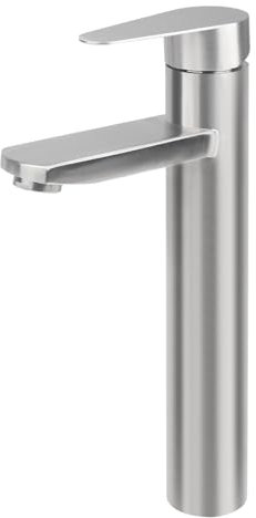 Minnhua Wasserhahn Bad Hoch: Edelstahl Waschbecken Armatur Hoch Badarmatur Waschtischarmaturen Einhebel-Mischbatterie mit Hoher Auslauf Silber