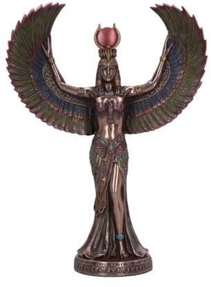 Nemesis Now Figurine de dieu égyptien bronzé, statue peinte à la main, décoration artistique de l'Égypte ancienne – Isis, déesse de la magie et de la sagesse