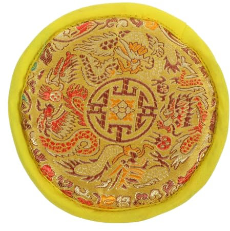 Kisangel Meditationsschalenunterlage Mit Kissen Tibetisches Klangschalenkissen Handgenähter Buddhismus-zubehör Für Schalen Schutz Vor Stößen Und Verrutschen