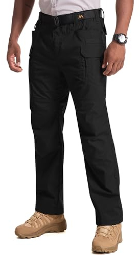 mosingle Men's Hiking Trousers, Stretch Work Pants for Outdoor | Water Resistant, Ripstop, Flex Stretch, Lightweight, Combat Cargo Walking Gardening