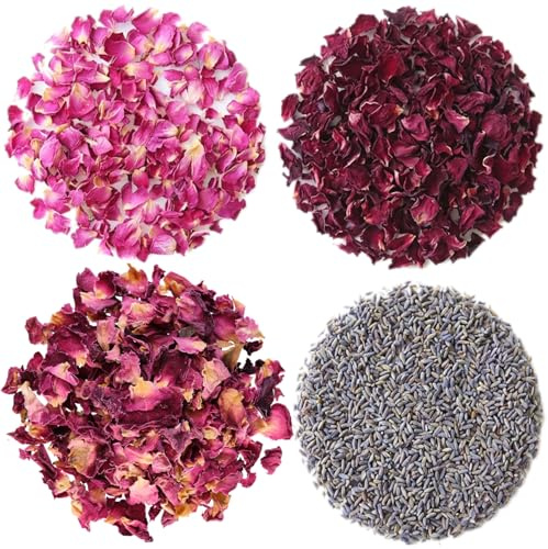 BLNC Pétalos de Rosa Secos, Lavanda Seca | Confeti de Boda, fragancias para el hogar, DIY Resina, Scrapbooking, joyería, Decoraciones Florales