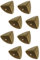 Creative Deco 8 x Eckenschutz Metall Brust Koffer Koffer Schutz Ecken | 1,6 x 1,6 x 1,6 cm | Braun/Gold | Ecken Perfekt für alle unsere Boxen