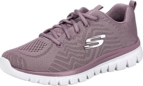 Skechers Women's Graceful Get Connected Sneaker, Lavender, 4 UK