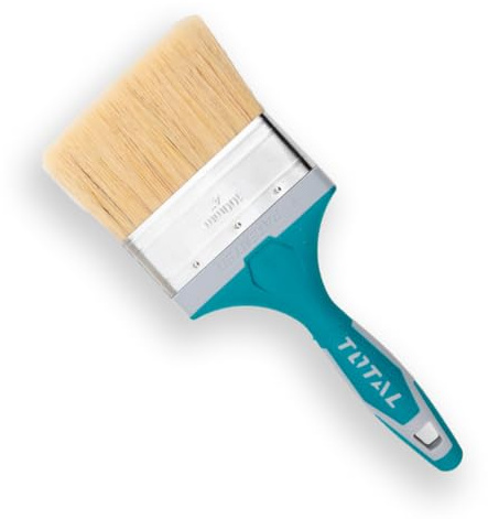 TOTAL - Pennelli Piatta per Pittura a Base d’Olio - Setole Resistenti - Manico in Plastica - Varie Misure per Precisione e Copertura - Uso Professionale e Fai-da-te