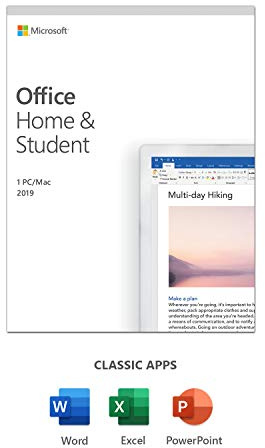 Microsoft Office 2019 Home & Student | 1 Benutzer | 1 PC (Windows 10) oder Mac | einmaliger Kauf | mehrsprachig | Box