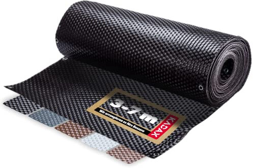 KADAX Sichtschutz für Balkon, Terrasse, Zaun, wetterfeste Sichtschutzmatte aus PE-Rattan, Balkonbespannung mit Kabelbinder, Sichtschutzzaun, Balkonverkleidung, Windschutz (1 m x 7 m, Dunkelbraun)