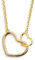 XENOX® LOVE STORY Halskette - Damen Halskette aus hochwertigem 925/- Sterlingsilber mit zwei Herz-Anhänger | XS1758G