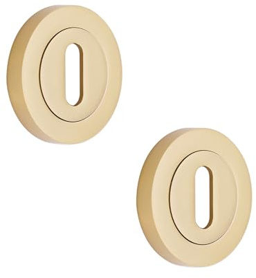 Coperture per rosetta con profilo ovale e viti in varie finiture (ottone satinato)